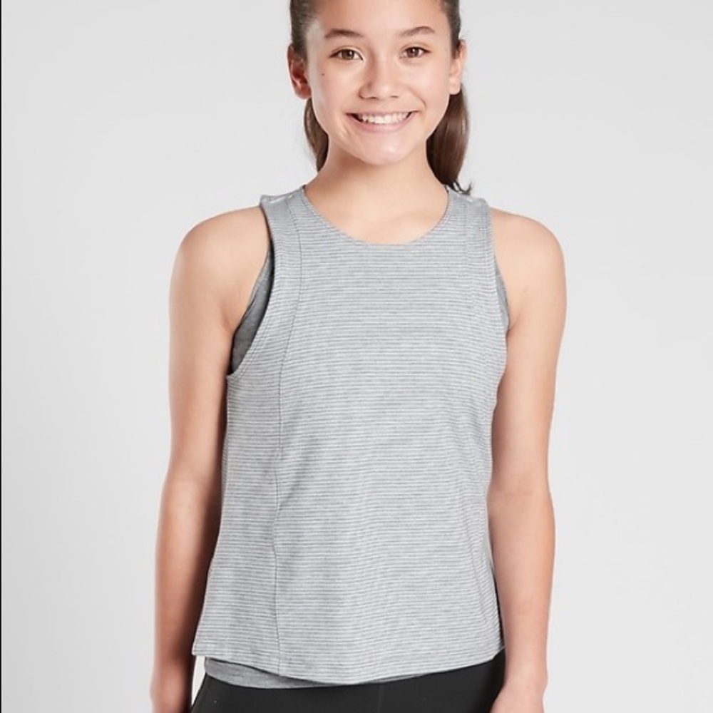 Athleta Girl • No Better Duo Double Layer Gray Tank • Size 16 - Picture 1 of 7